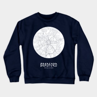 Bradford, England, UK City Map - Full Moon Crewneck Sweatshirt